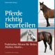 Cover des Buches 'Pferde richtig beurteilen' mit drei Abbildungen von Pferden auf rot-blauen Hintergrund