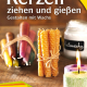 Cover des Buches 'Kerzen ziehen und gießen' mit verschiedenen Kerzen