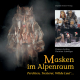 Cover des Buches 'Masken im Alpenraum' mit einer großen und einer kleinen Abbildung von traditionellen Masken