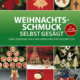 Cover des Buches 'Weihnachtsschmuck selbst gesägt' mit neun Abbildungen verschiedenen Weihnachtsschmuckes aus Holz