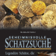 Cover des Buches 'Geheimnisvolle Schatzsuche' mit alten Münzen