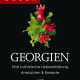 Cover des E-Books 'Georgische Küche' mit einer rot-grünen Pflanze auf schwarzem Hintergrund
