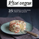 Cover des Buches 'Käse vegan' mit einem angeschnittenen Käse und Messer auf einem Teller in der Mitte