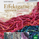 Cover des Buches 'Effektgarne' drei verschieden färbigen Garnen und drei kleinen Abbildungen unten mit verschiedenen Garnen und Fäden