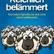 Cover des Buches 'Reichlich belämmert' mit gezeichneten Schafen auf blauem Hintergrund