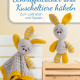 Cover des Buches 'Schnuffeltücher und Kuscheltiere häkeln' mit einem Schnuffeltuch mit Hasenkopf und ein Hasen-Kuscheltier