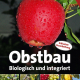 Cover des Buches 'Obstbau' mit einem roten Apfel und vier kleinen weiteren Abbildungen unten mit verschiedenen Obstsorten