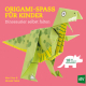 Cover des Buches 'Origami-Spaß für Kinder' mit einem aus Papier gefaltenen Dinosaurier auf rosa Hintergrund