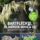 Cover des Buches 'Bartflechte, Isländisch Moos & Co.' mit drei verschiedenen Abbildungen von Moos und Flechten