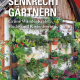Cover des Buches 'Senkrecht gärtnern' mit Blumentrögen und Blumentöpfen an einer Hauswand
