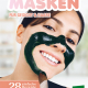 Cover des Buches 'Masken für Gesicht und Haare' mit einem Frauengesicht, wo eine dunkle Gesichtscreme aufgetragen wird