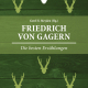 Cover des E-Books 'Friedrich von Gagern' mit sieben Hirschkopf-Silhouetten auf grünem Hintergrund
