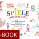 Cover des E-Books 'Spiele auf dem Land' mit gezeichneten spielenden Kindern
