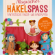 Cover des Buches 'Magischer Häkelspaß' mit fünf gehäkelten Puppen