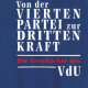 Cover des Buches 'Von der vierten Partei zur dritten Kraft' mit dem Titel auf dunkelblauem Hintergrund