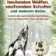 Cover des Buches 'Von heulenden Wölfen, seufzenden Schafen und anderem Getier' mit einem gezeichnetem Wolf und Schaf