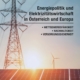 Cover des E-Books 'Energiepolitik und Elektrizitätswirtschaft' mit Strommasten, Solarpanelen und Windrad