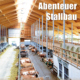 Cover des Buches 'Abenteuer Stallbau' mit einem Kuhstall