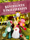 Cover des Buches 'Mit meinen kuscheligen Häkelfreunden durchs ganze Jahr' mit fünf verschiedenen gehäkelten Figuren