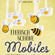 Cover des Buches 'Tierisch schöne Mobiles häkeln' mit einem gehäkelten Bienen-Mobile