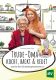 Cover des Buches 'Trude-Oma kocht, backt & redet' mit einem Portrait von Trude-Oma mit ihrer Enkelin und im Hintergrund eine gezeichnete Küche