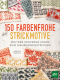 Cover des Buches '150 farbenfrohe Strickmotive' mit verschiedenen bunten gestrickten Motiven