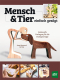 Cover des Buches 'Mensch & Tier einfach gesägt' mit einer Holzfigur eines Menschen und eines Hundes