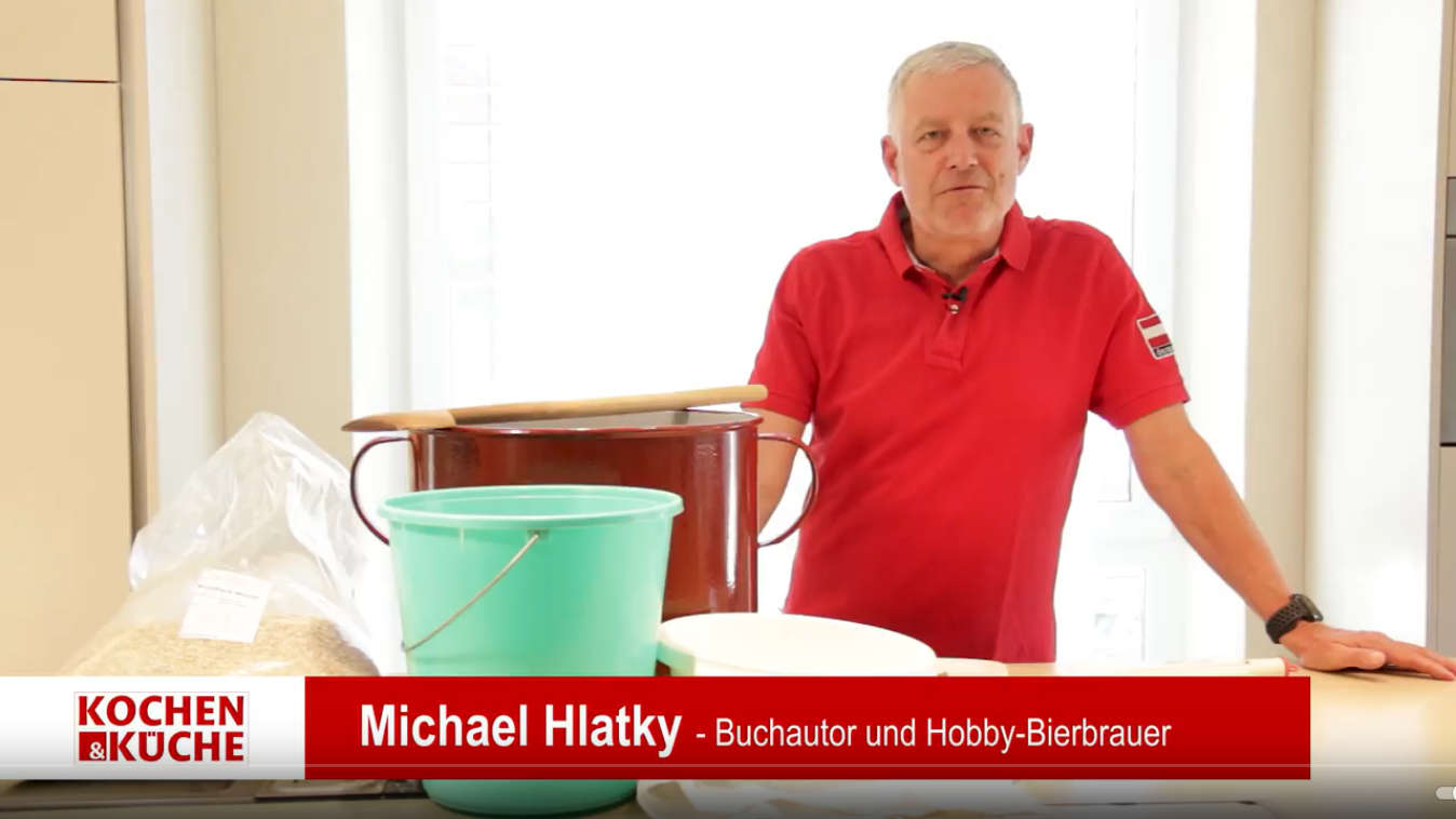 Bildausschnitt eines Erklärvideos zum Bierbrauen mit Autor Michael Hlatky.