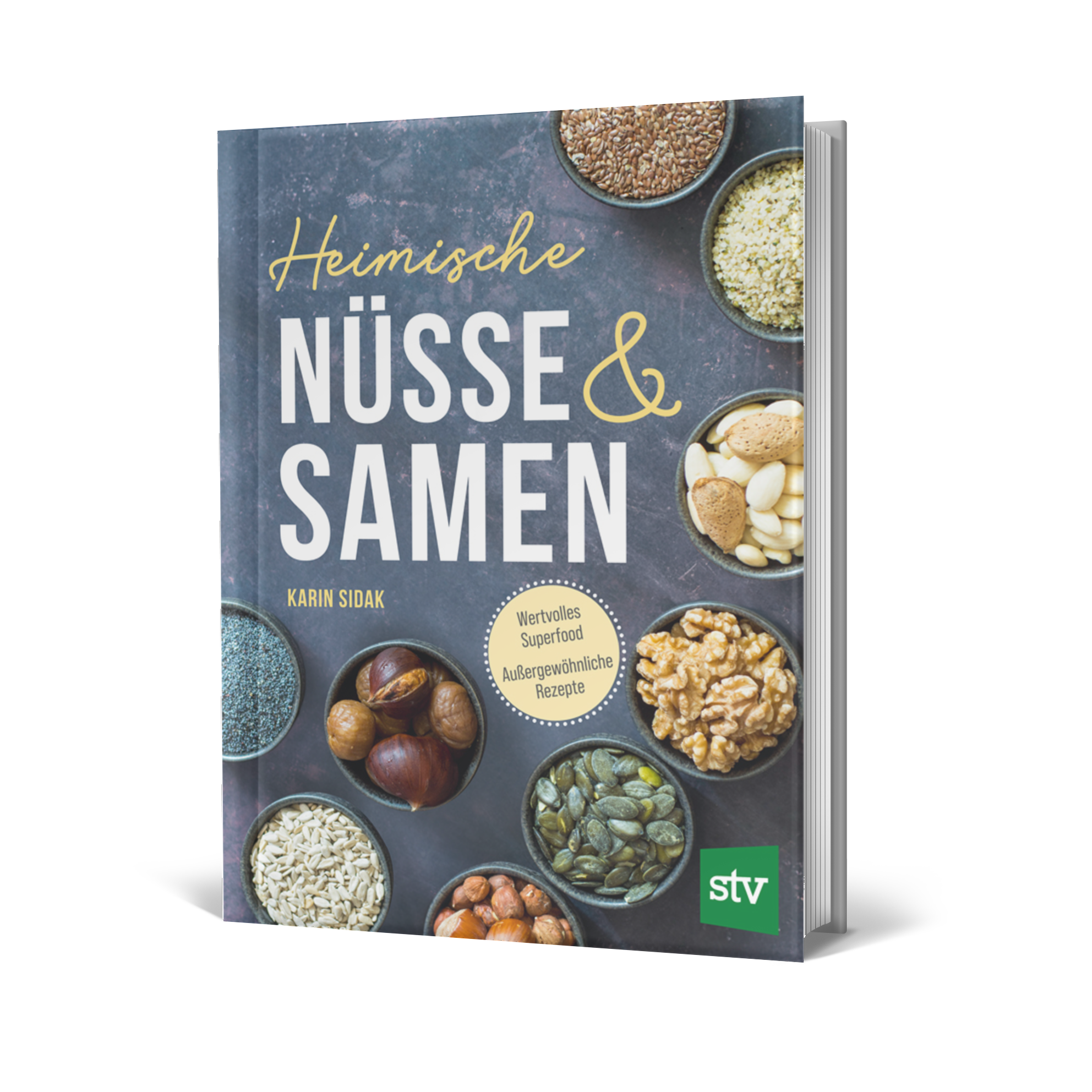 3D-Ansicht des Buches 'Heimische Nüsse & Samen'