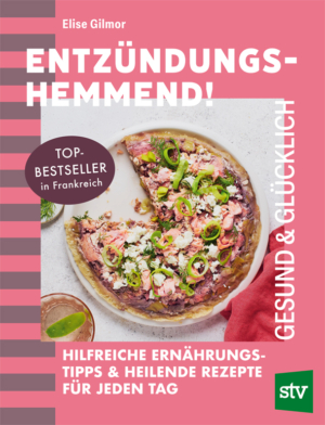 Cover des Buches 'Entzündungshemmend' mit einer angeschnittenen Quiche auf einem Teller