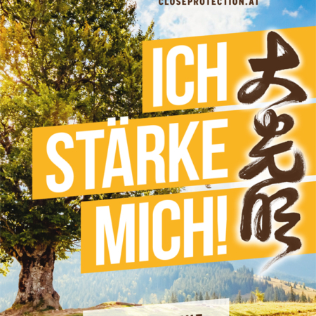 Cover des Buches 'Ich stärke mich' mit einem Baum und einer Tao-Kalligraphie