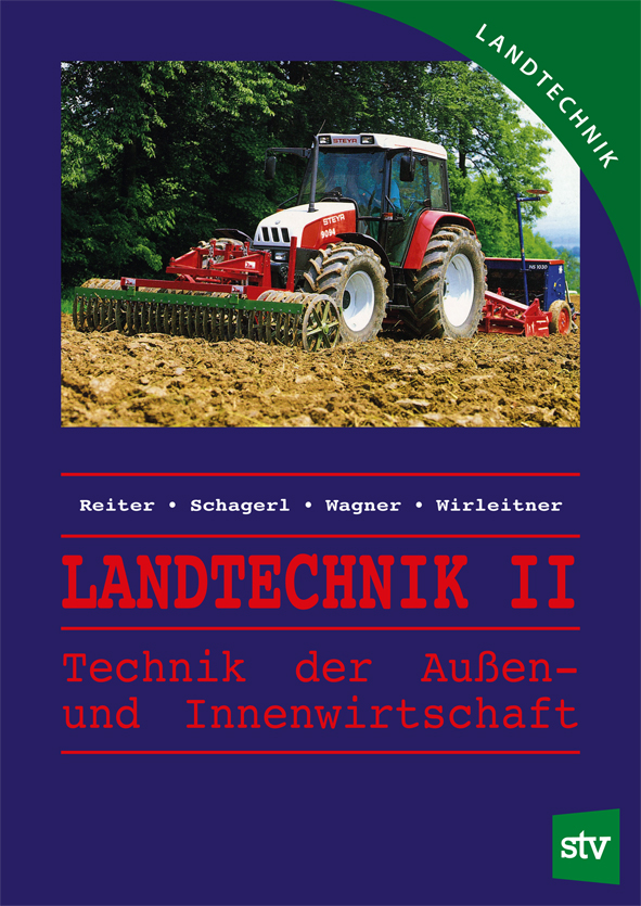 Cover des Buches 'Landtechnik 2' mit einem Traktor auf einem Feld