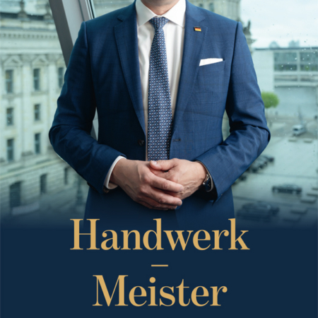 Cover des Buches 'Handwerk - Meister - Politik' mit Foto von Tino Chrupalla