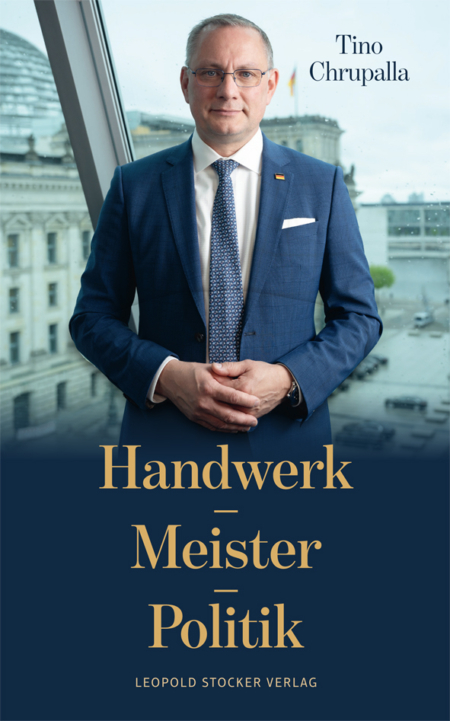 Cover des Buches 'Handwerk - Meister - Politik' mit Foto von Tino Chrupalla