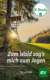 Cover des Buches "Zum Wald zog's mich zum Jagen" mit einem Wald, Jägersteig und Sonneneinstrahl